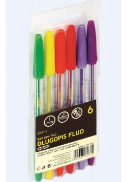 Długopis fluo 6 kolorów GRAND