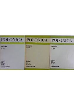 Polonica ,Tom I-III