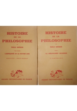 Histoire de la Philosophie ,zestaw 2 ksiażek