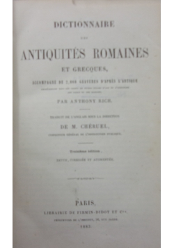 Dictionnaire des Antiquites Romaines, 1883 r.