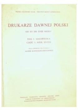 Drukarze dawnej Polski od XV do XVIII