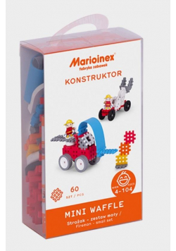 Klocki Mini Waffle 60el Strażak mały