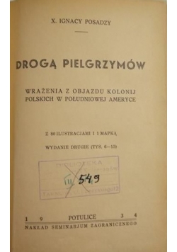 Drogą pielgrzymów, 1935 r.