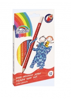 Kredki Super Soft Jumbo 12 kolorów FIORELLO