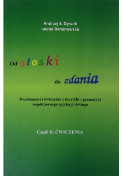 Od głoski do zdania cz.II.ĆWICZENIA