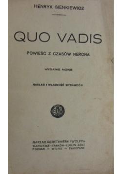 Quo Vadis 1924 r