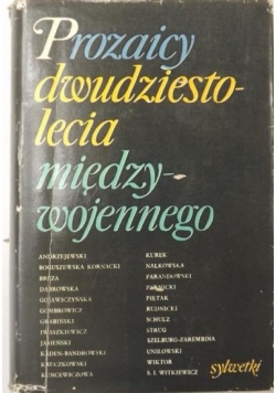 Prozaicy dwudziestolecia międzywojennego