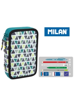 Piórnik Milan 2-poziomowy z wyposażeniem GEO zielony