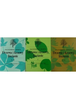Krzewy i krzewy liściaste A-B,C ,D-H ,zestaw 3 książek