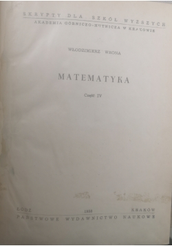 Matematyka IV