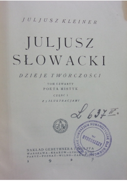 Juliusz Słowacki. 1927r,