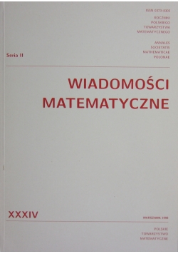 Wiadomości matematyczne, XXXIV