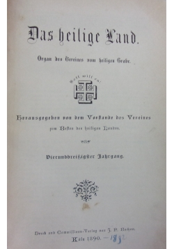 Das heilige Land, 1890r.