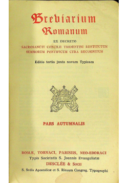 Breviarium romanum pars autumnalis