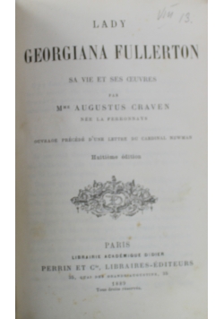 Lady Georgiana Fullerton 1889 r.