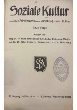 Soziale Kultur, 1910 r. nr 2