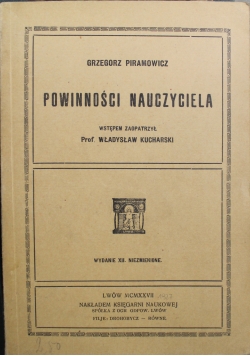 Powinności Nauczyciela 1927r.