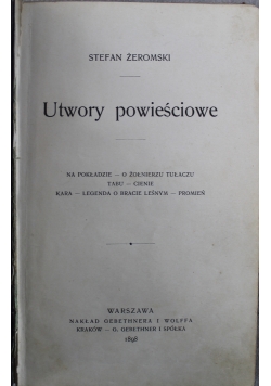 Utwory powieściowe 1898 r.