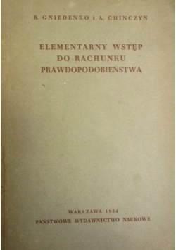 Elementarny wstęp do rachunku prawdopodobieństwa