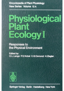 Physiological Plant Ecology I