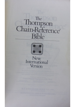 The Thompson Chain - Reference Bible. New International Version.