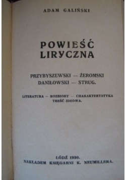 Powieść liryczna,1930r.