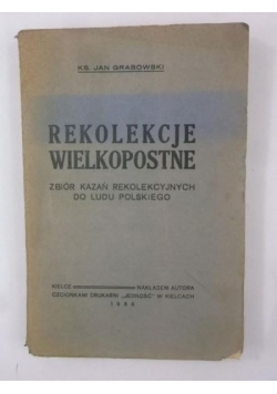 Rekolekcje wielkopostne, 1936 r.