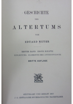 Geschichte des Altertums, 1910 r.