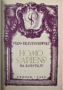 Homo sapiens 3 tomy 1923 r.