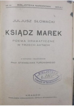 Ksiądz Marek, 1920 r.