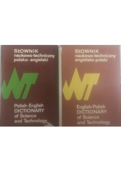 Słownik naukowo - techniczny, zestaw 2 książek