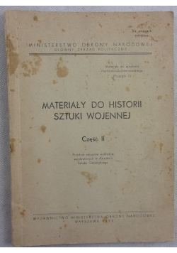 Materiały do historii sztuki wojennej, część II