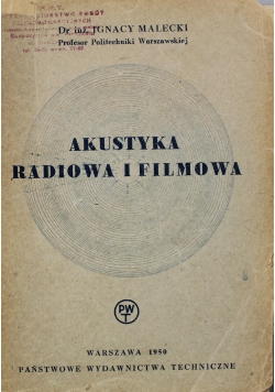 Akustyka radiowa i filmowa 1950 r