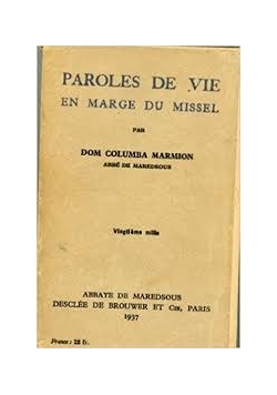 Paroles de vie en marge du missel