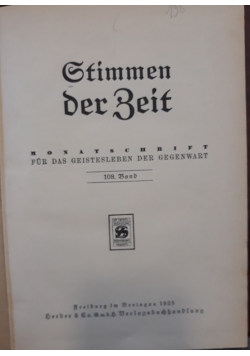 Stimmen der beit, 1925 r.