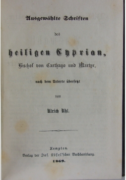 Uusgewahlte Schriften des heiligen Dnprian  1868 r .