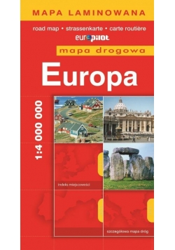 Mapa Drogowa EuroPilot. Europa laminat