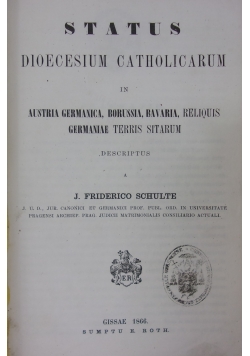 Status Dioecesium catholicarum, 1866 r.