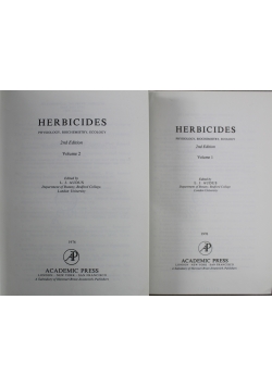 Herbicides 2nd Edition volume 1 i 2