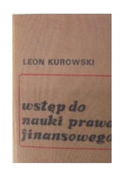 Wstęp do prawa finansowego