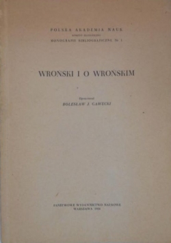 Wroński i o Wrońskim
