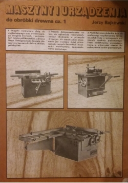 Maszyny i urządzenia  do obróbki drewna 1