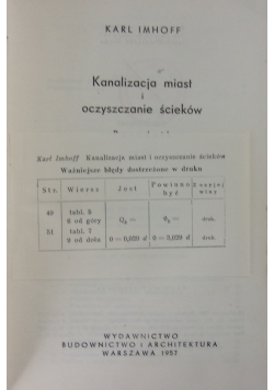 Kanalizacja miast i oczyszczanie ścieków