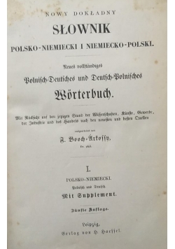 Słownik polsko - niemiecki i niemiecko - polski  , 1872 r.
