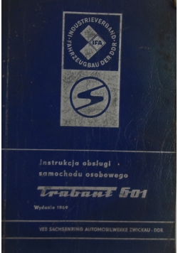 Instrukcja obsługi samochodu osobowego Trabant 601