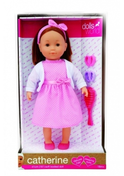 Lalka Catherine ciemne włosy 41 cm
