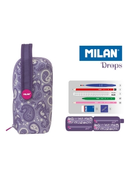 Multipiórnik MILAN owalny z 4 piórnikami DROPS wzorki