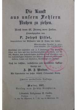 Die Kunst aus unseren Fehlern Duken zu ziehen 1897 r.