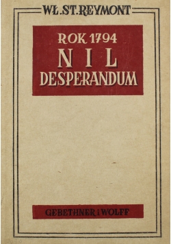 Rok 1794 N I L Desperandum   1949 r