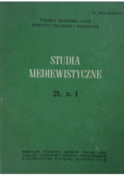 Studia Mediewistyczne 21, z. 1